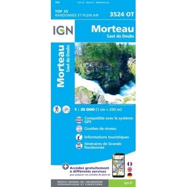 3524OT - Morteau / Saut du Doubs map