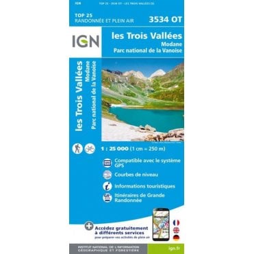 3534OT - Les Trois Vallées / Modane PN de La Vanoise map