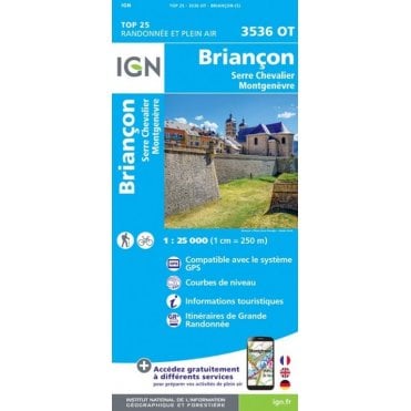 3536OT - Briançon / Serre-Chevalier / Montgenèvre map
