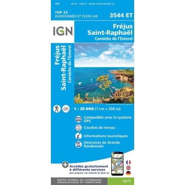 3544ET - Fréjus / St-Raphaël / Corniche de l'Esterel map