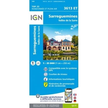 3613ET - Sarreguemines / Vallée de La Sarre map