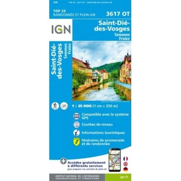 3617OT - St-Dié / Raon-l'Etape / Bruyères map