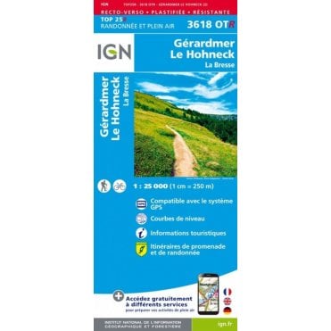 3618OTR - Le Hohneck / Gérardmer / La Bresse (Waterproof) map
