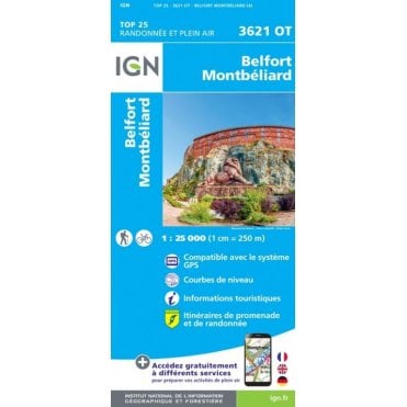 3621OT - Belfort / Montbéliard / Héricourt / Aire Urbaine map