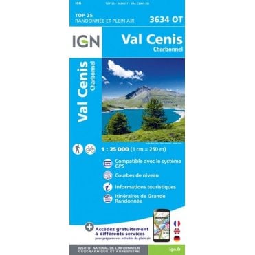 3634OT - Val Cenis / Charbonnel map