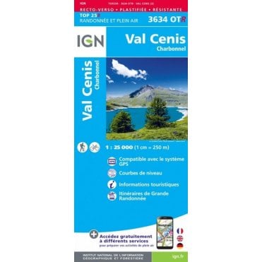 3634OTR - Val Cenis / Charbonnel (Waterproof) map
