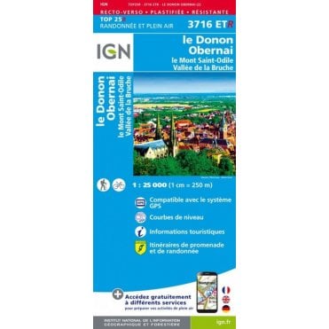 3716ETR - Mont Ste-Odile / Molsheim / Obernai (Waterproof) map
