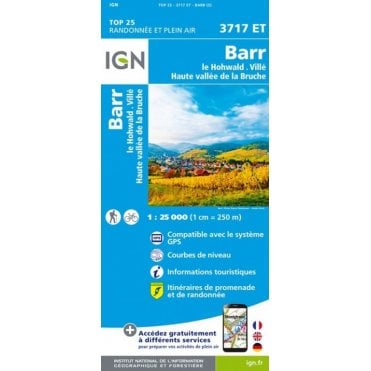 3717ET - Sélestat / Ribeauvillé / PNR des Ballons des Vosges map