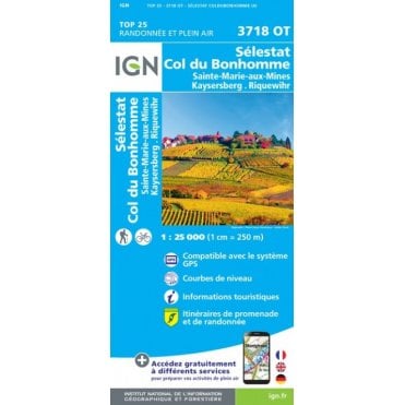 3718OT - Colmar / Kaysersberg / Le Bonhomme map
