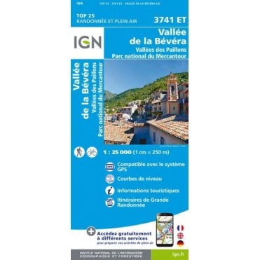 3741ET - Vallées de la Bévéra / Vallées Paillons / PNR Mercantour map