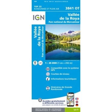 3841OT - Vallée de la Roya / PN du Mercantour map