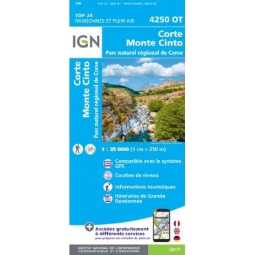 4250OT - Corte / Monte Cinto / PNR de Corse map