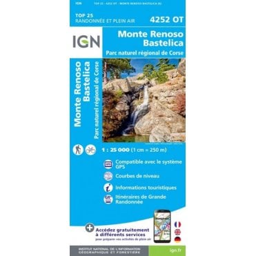 4252OT - Monte Renoso / Bastelica / PNR de Corse gps map