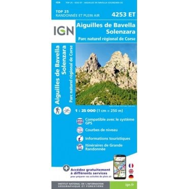 4253ET - Aiguilles de Bavella / Solenzara / PNR de Corse map