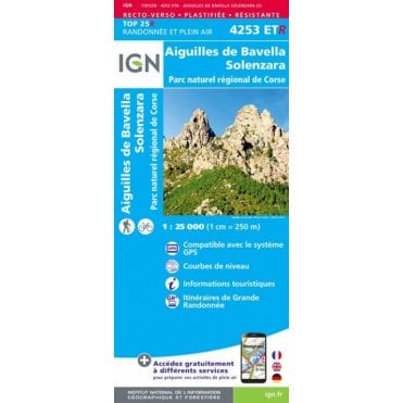 4253ETR - Aiguilles de Bavella / Solenzara / PNR de Corse (Waterproof) map