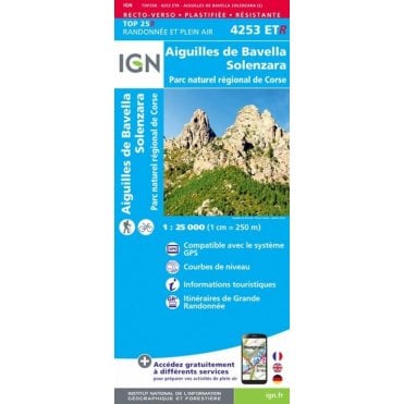 4253ETR - Aiguilles de Bavella / Solenzara / PNR de Corse (Waterproof) map