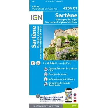 4254OT - Sartène / Montagne de Cagna / PNR de Corse map