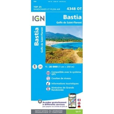 4348OT - Bastia / Golfe de St-Florent map