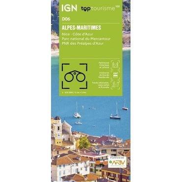 Alpes-Maritimes / Nice Cöte d'Azur PNR Mercantour - IGN TOP100 map D06