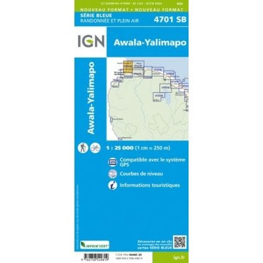 Awala-Yalimapo (French Guiana) - IGN map 4701