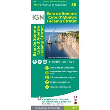 Baie de Somme / Côte d'Albâtre / Fécamp / Etretat - IGN TOP75, map 75036