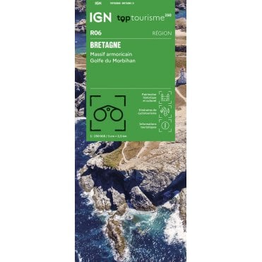 Bretagne (Brittany), Massif Armoricain, Golfe du Morbihan - IGN regional road map R06