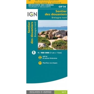 Bretagne Nord - Le sentier des douaniers GR34 - IGN map 8902