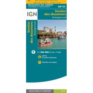 Bretagne Sud - Le sentier des douaniers GR34 - IGN map 89029