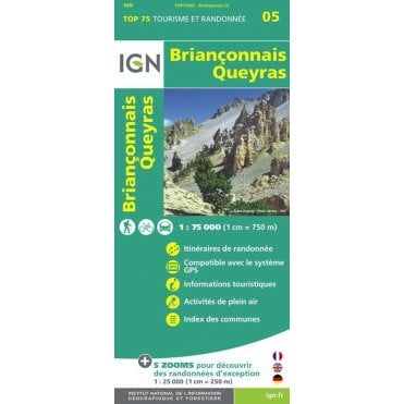 Brianconnais Queyras - IGN TOP75, map 75005