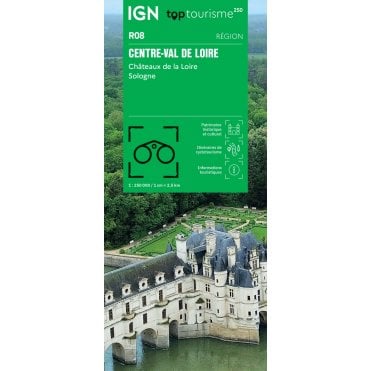 Centre-Val-de-Loire, Château de la Loire, Sologne - IGN regional road map R08