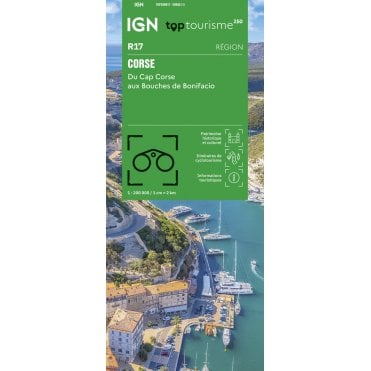 Corse (Corsica), Cap du Corse, Bouches de Bonifacio - IGN regional road map R17