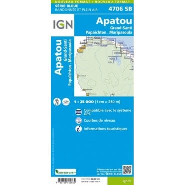 Crique Eau Blanche (French Guiana) - IGN map 4706