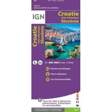 Croatia / Slovenia - IGN Road and tourist map 86114