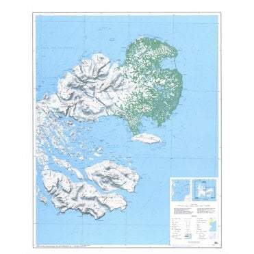 East Kerguelen Islands (French Southern Antarctic) Hiking map