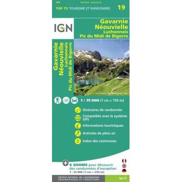 Gavarnie / Néouvielle / Luchonnais - IGN TOP75, map 75019