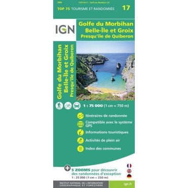 Golfe du Morbihan / Ile Groix / Belle Ile - IGN TOP75, map 75017