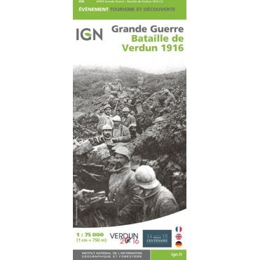 Grande Guerre Bataille de Verdun 1916 map
