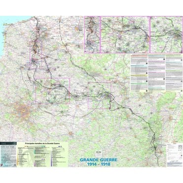 Great War 1914-1918 Laminated Wall map