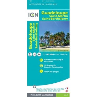 Guadeloupe / St-Martin / St-Bartélemy domtom - IGN Street and tourist map 84971