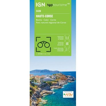 Haute-Corse / Bastia Calvi Corte PNR Corse - IGN TOP100 map D2B