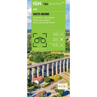 Haute-Marne - Chaumont Saint-Dizier Plateau de Langres PN - IGN TOP100 map D52
