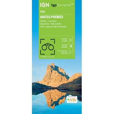 Hautes-Pyrénées / Tarbes Lourdes Gavarnie Néouvielle - IGN TOP100 map D65