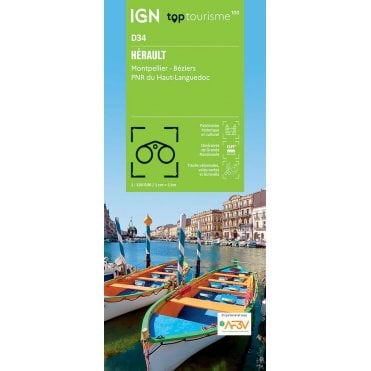 Hérault / Montpellier Béziers PNR Haut-Languedoc - IGN TOP100 map D34