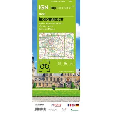 Ile-de-France Est Paris Seine-Saint-Denis Val de Marne - IGN TOP100 map D75E