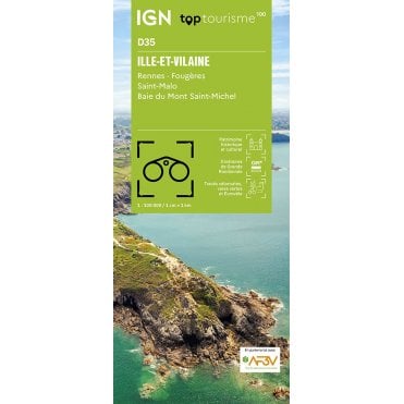 Ille-et-Vilaine / Rennes / Fougères -St-Malo - IGN TOP100 map D35