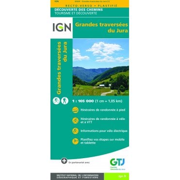 Jura grandes traversées - IGN map 89026