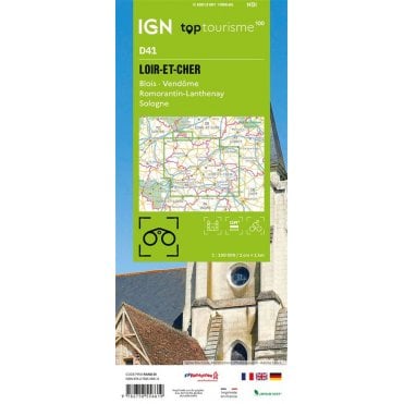 Loir-et-Cher Blois Vendôme Romorantin-Lanthenay Sologne - IGN TOP100 map D41
