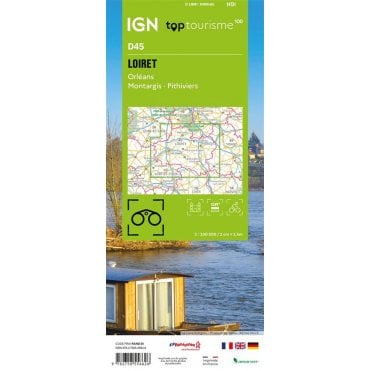 Loiret Orléans Montargis Pithiviers - IGN TOP100 map D45