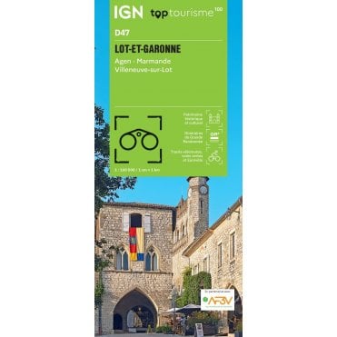 Lot-et-Garonne - Agen Marmende Villeneuve-sur-Lot - IGN TOP100 map D47