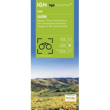 Lozère / Mende Florac-Trois-Rivières PN Cévennes - IGN TOP100 map D48